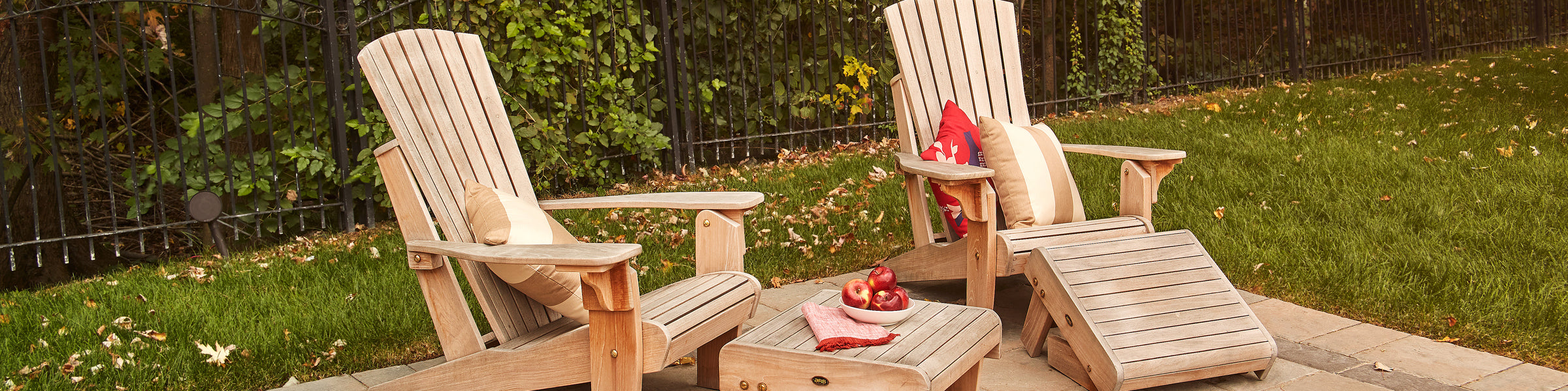 Teak outdoor chairs