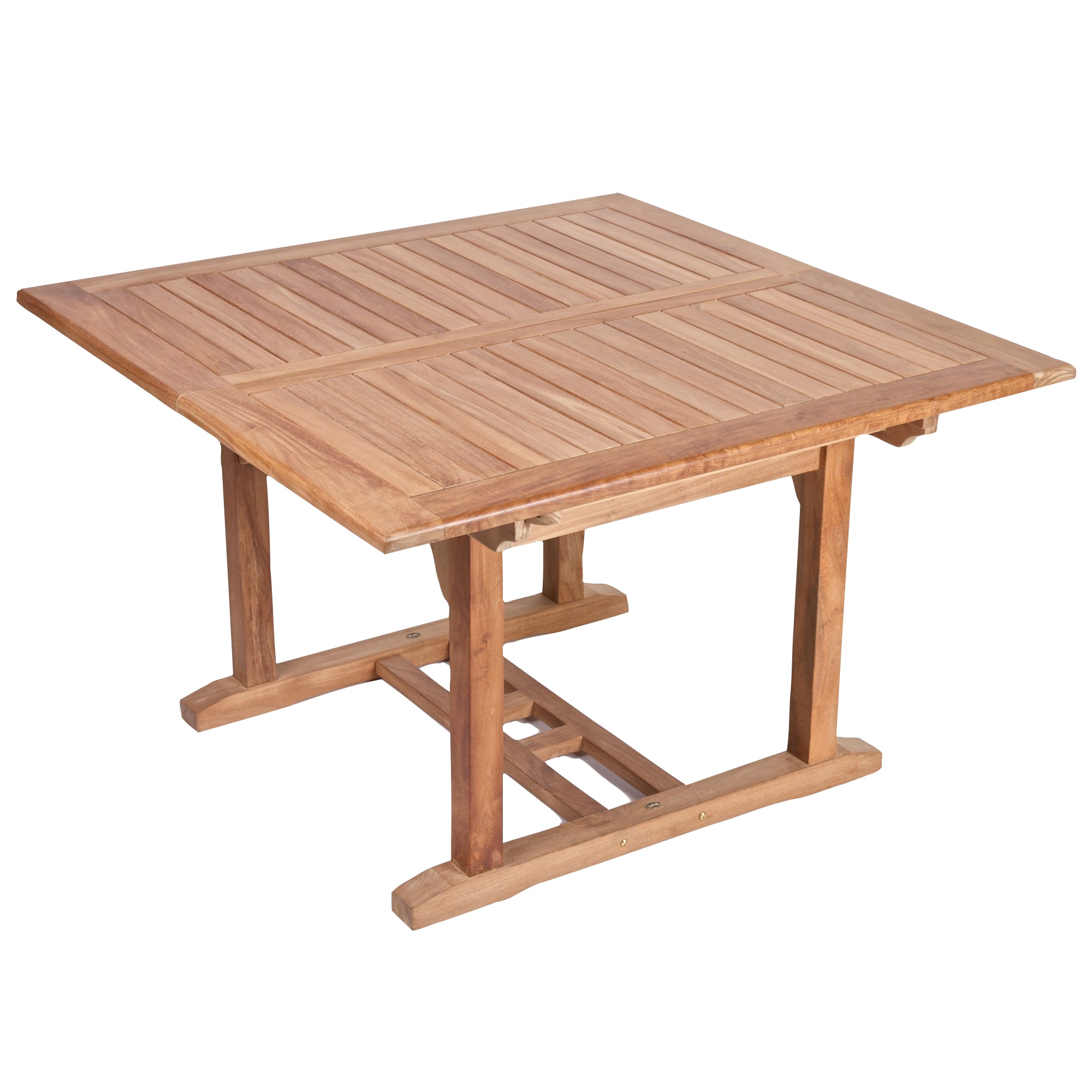 Table+à+extension+en+teck+carrée+Asia+120/180+cm+(48/71+po)