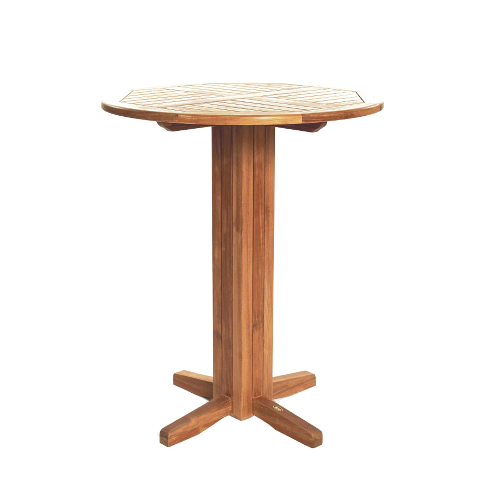 Table+haute+bar+ronde+en+teck+Denver+90+cm+(36+po)