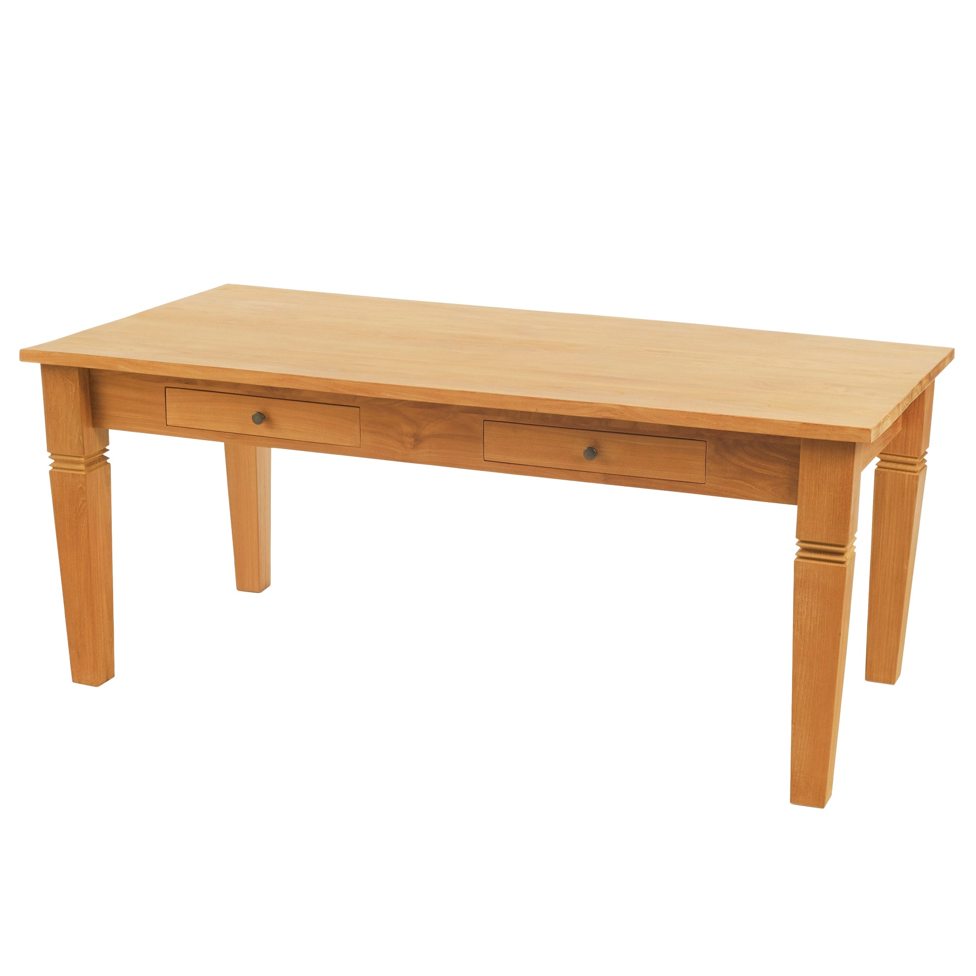 Table+en+teck+massif+avec+tiroirs+Orlando+180+x+100+cm+(71+x+40+po)