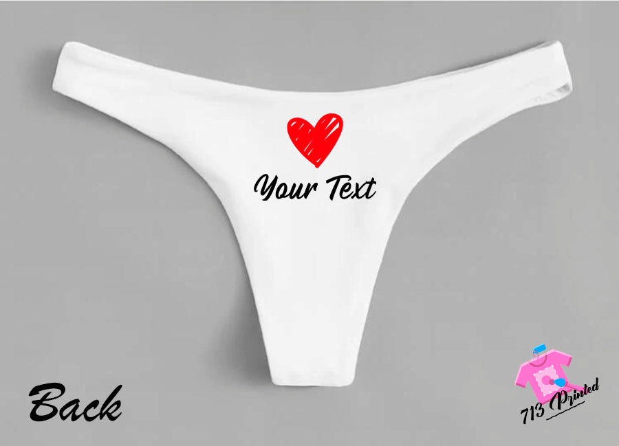 Custom Personalized Thong Panties Reversible With Your Words Custom Pr 713printed 3421