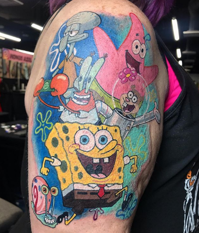 120 Cartoon Tattoos For A Blast From The Past  Bored Panda