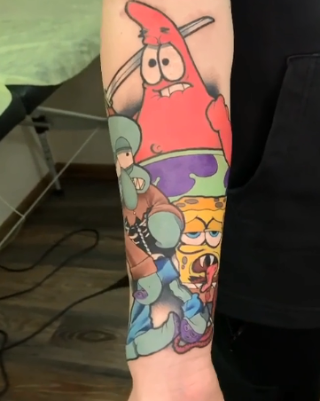 SpongeBob UV Tattoo  9GAG