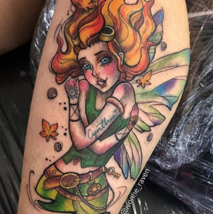 Fairy n flowers  The Wright Ink Cramlington Tattoo Studio