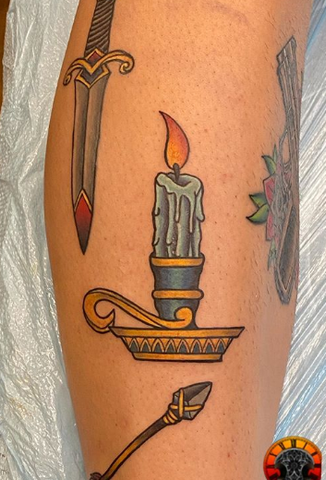 Tattoo of Candles Back