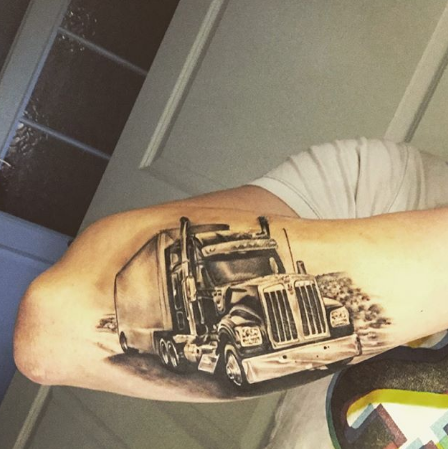 trucker tattoo handtattoo truckertattoo semitruck tattoo tattoo   TikTok