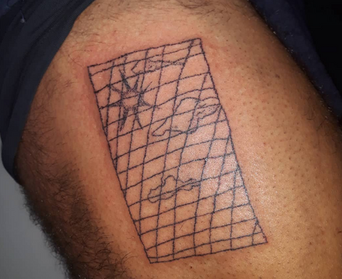 tattoo designed by AI linear minimalist tattoo design geometric  graphic geometry straight lines  rTattooDesigns