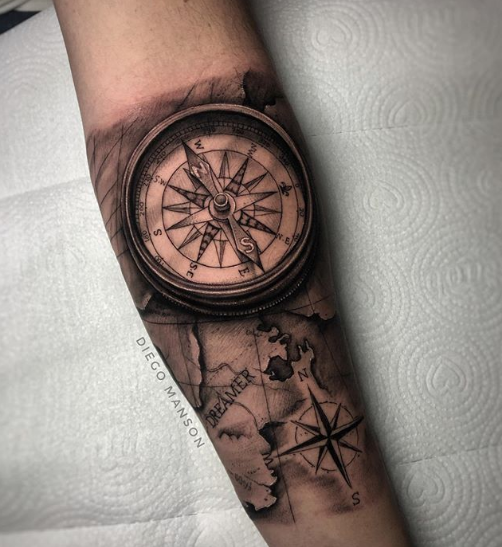 75 Rose and Compass Tattoo Designs  Meanings  Choose Yours2019