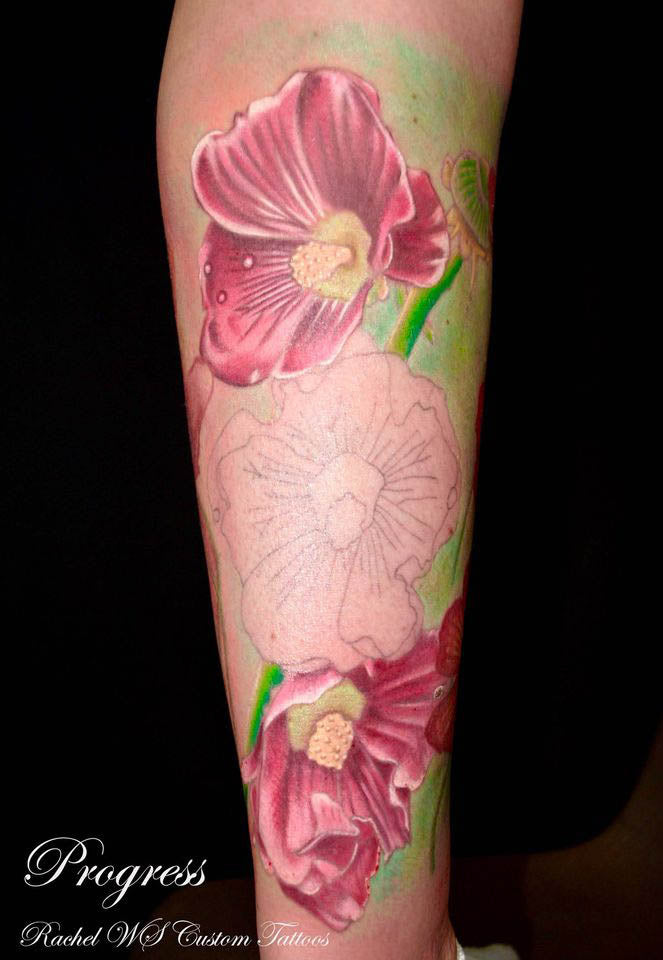 Details 92 about hollyhock flower tattoo super cool  indaotaonec