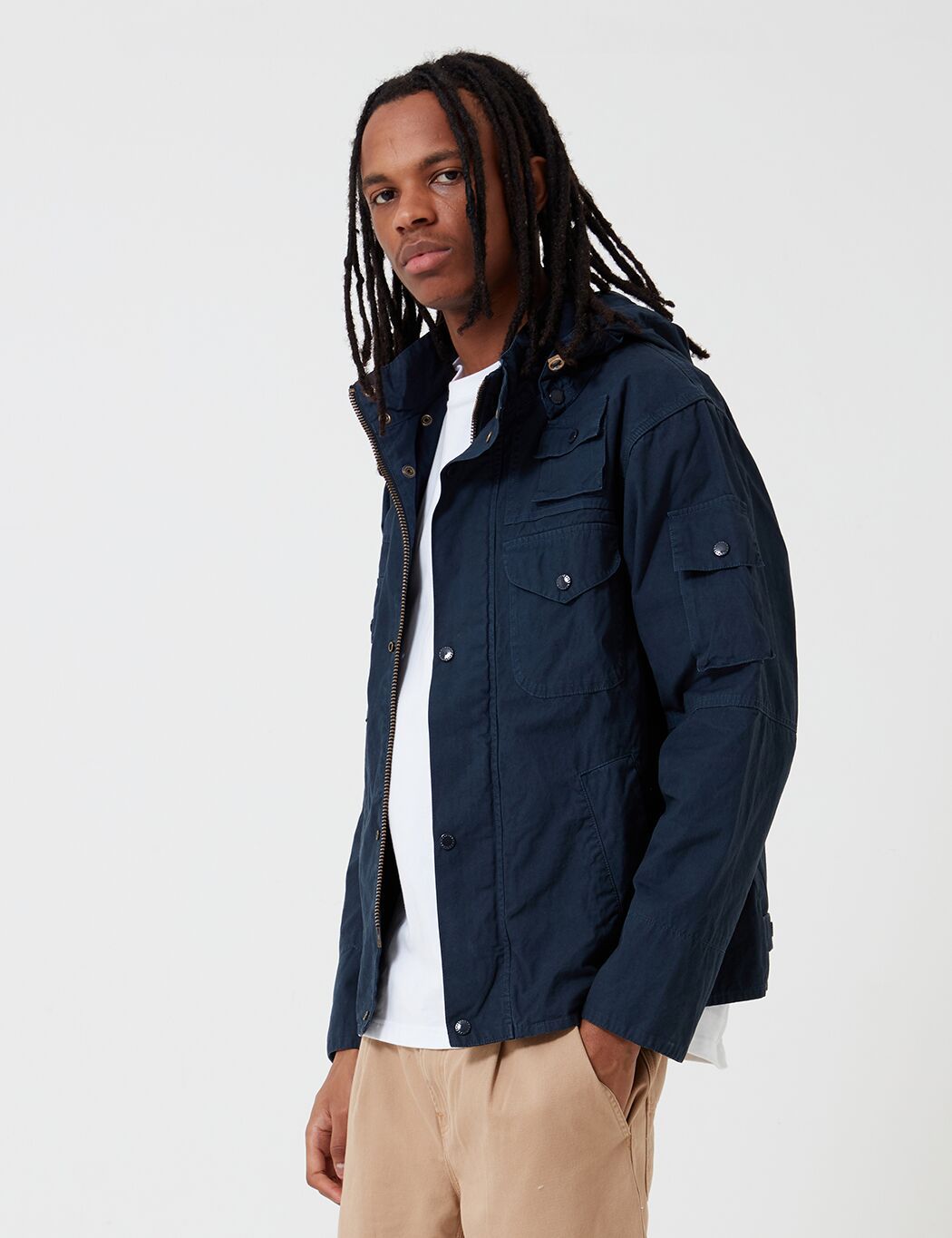 barbour x engineered garments washed cowen casual jacket