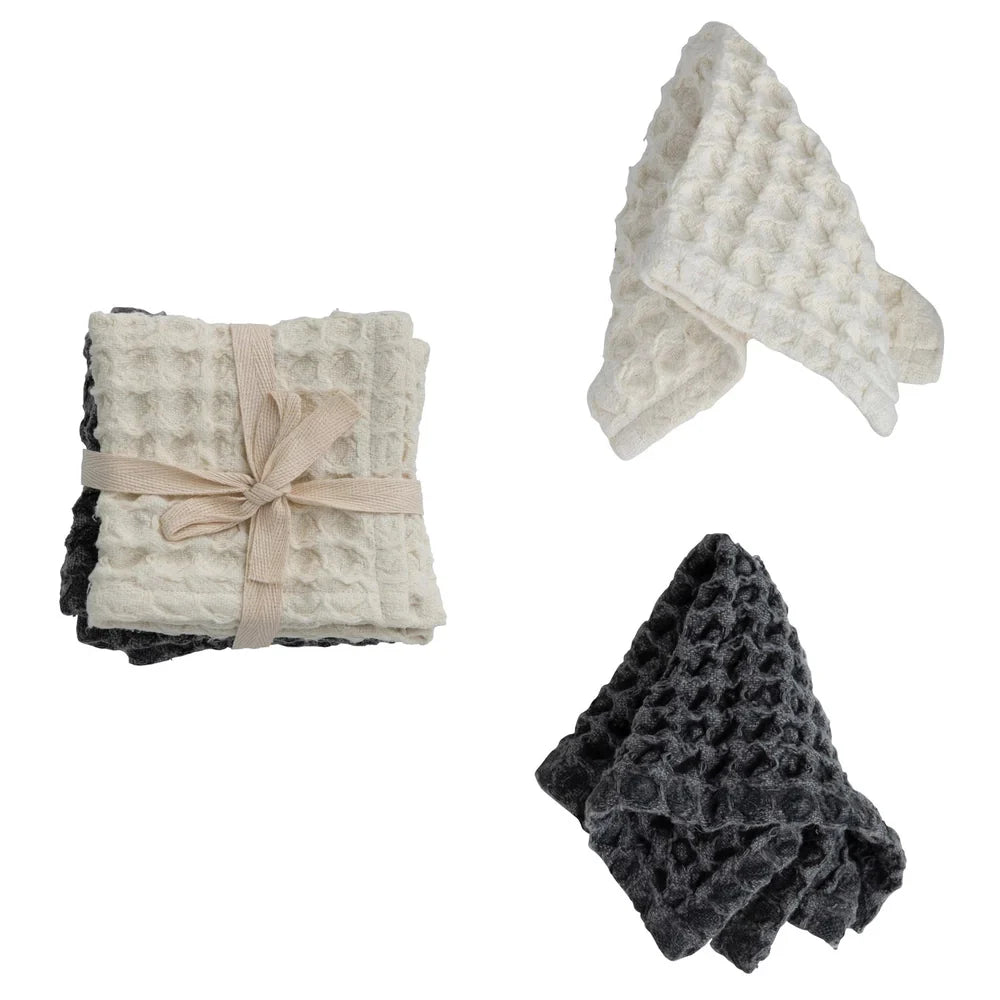 Cotton Waffle Weave Dish Cloths w/ Loops, Set of 2 | Bridal Shower Hannah Menefee & Kamden Lucas