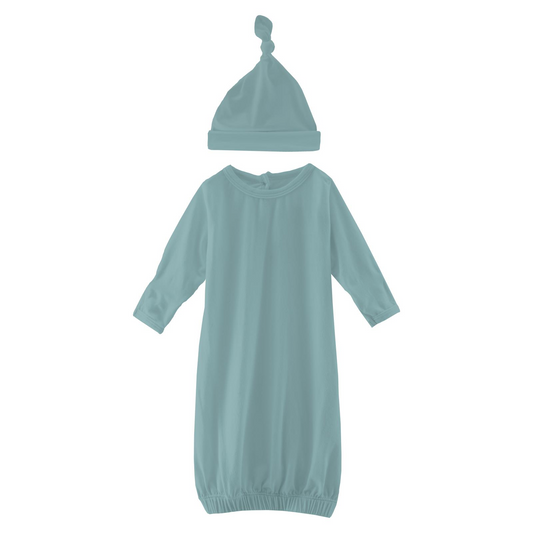 Kickee Pants Layette Gown Converter & Single Knot Hat Set - Winter