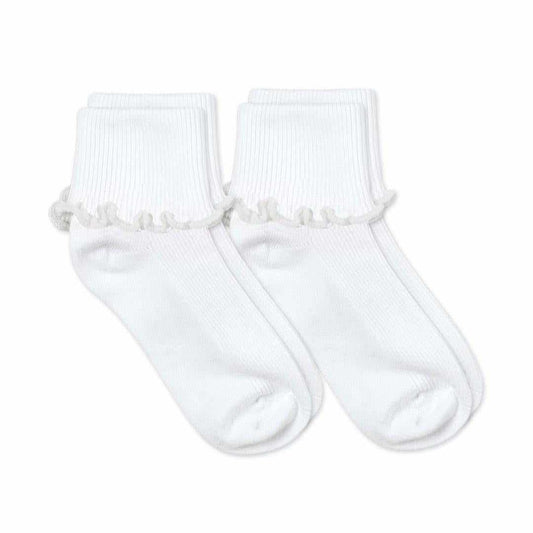 Jefferies Socks Baby Girls Non-Skid Scalloped Turn Cuff Socks 6