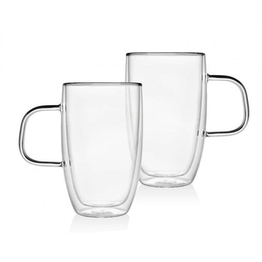 Libbey Kona Glass Coffee Mugs, Set of 6, Size: 16 oz, Clear