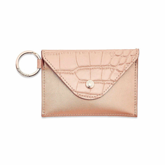 Itzy Mini Wallet Card Holder and Key Chain Charm, Black