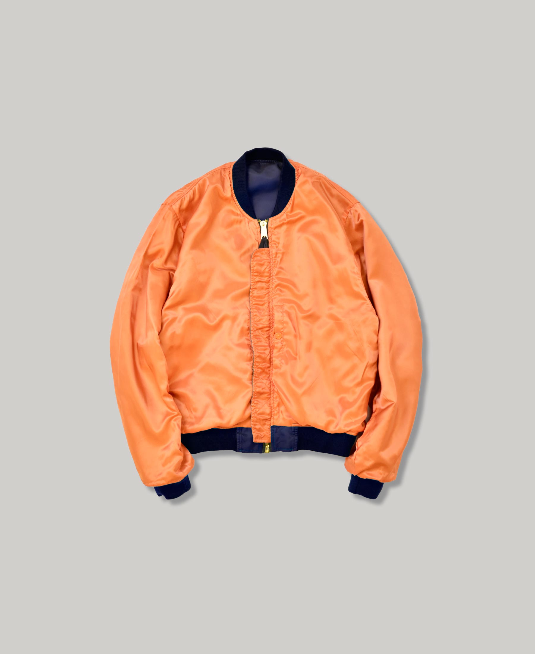 NEW | NON-PADDED VINTAGE WASH BOMBER JACKET | NAVY