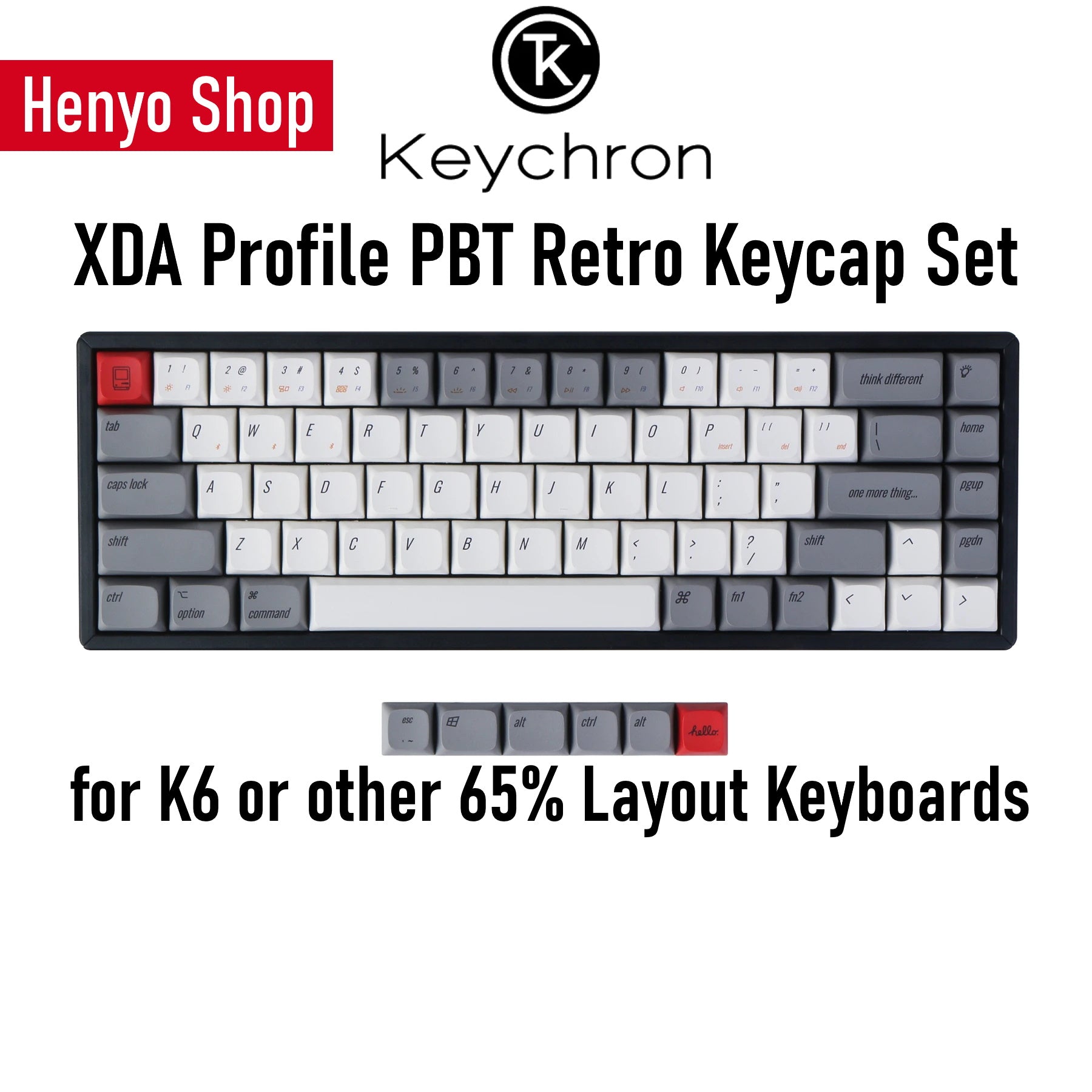 keychron k6 retro keycaps