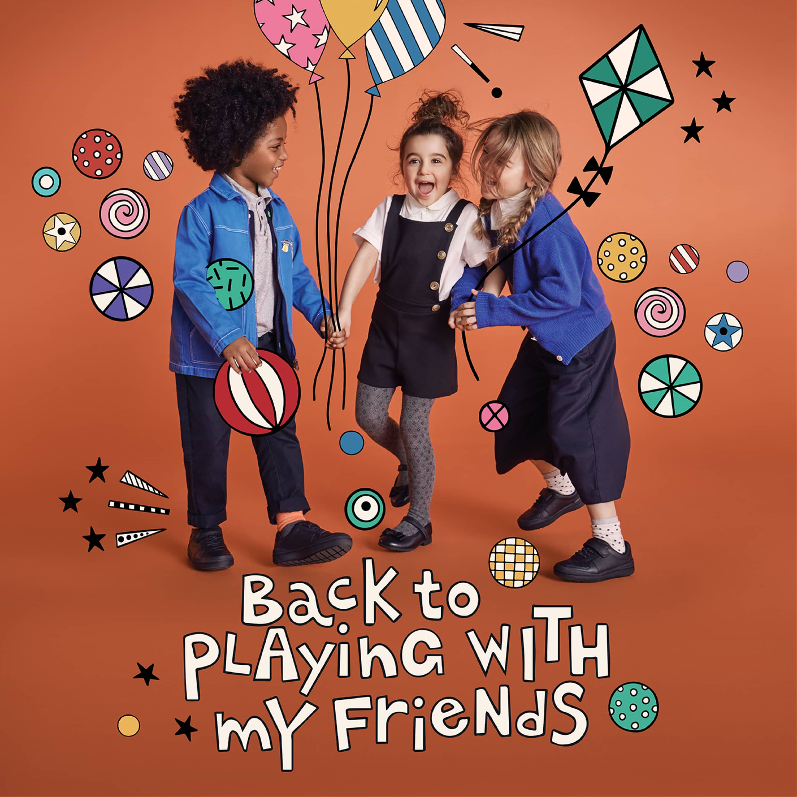 Back to playing with my friends | Shop Kids School Shoes