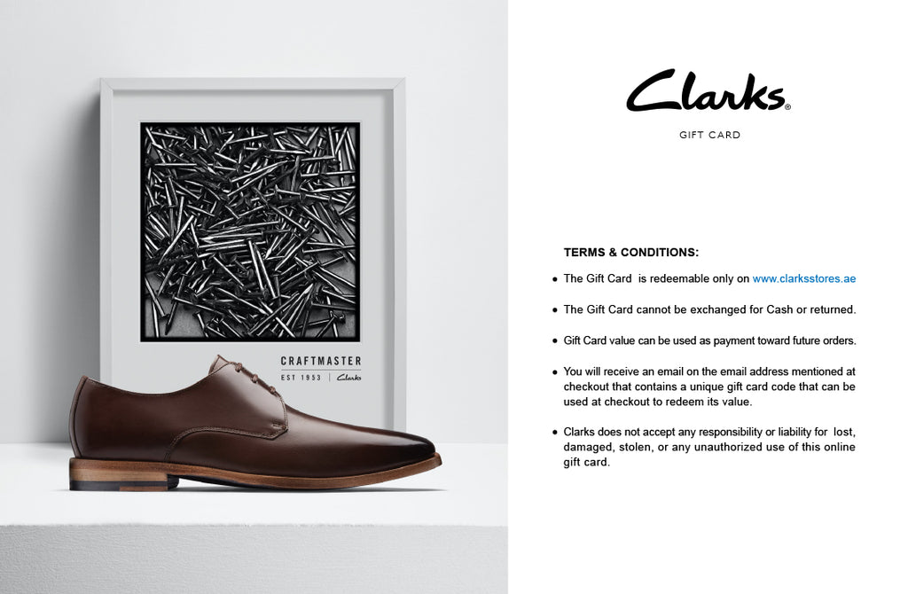 clarks shoes gift certificate