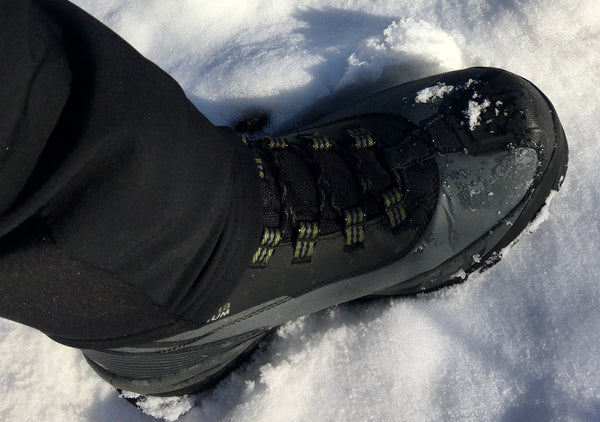 Warm winter boots keep your feet warm during cold weather rides.