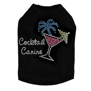 Tropical Cocktail Rhinestone Tank- Many Colors- Cocktail Canine - Posh Puppy Boutique