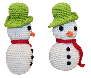 Holiday Frost The Snowman Organic Dog Toy - Posh Puppy Boutique