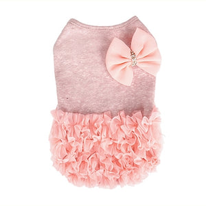 Puppy Angel Luxury Frilled Dress in Pink - Posh Puppy Boutique