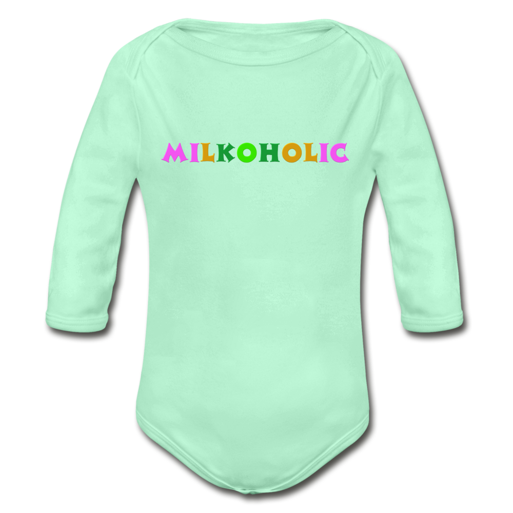 Milkoholic | Organic Long Sleeve Baby Bodysuit - light mint
