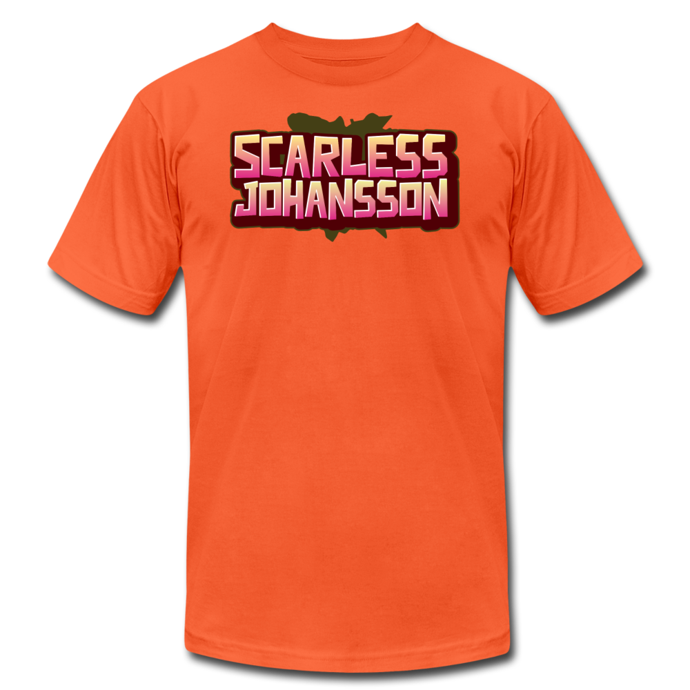 Scarless Johansson | Unisex Jersey T-Shirt by Bella + Canvas - orange