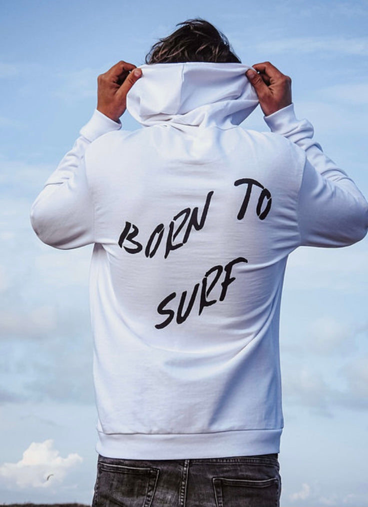 BORN TO SURF men's hooded sweatshirt