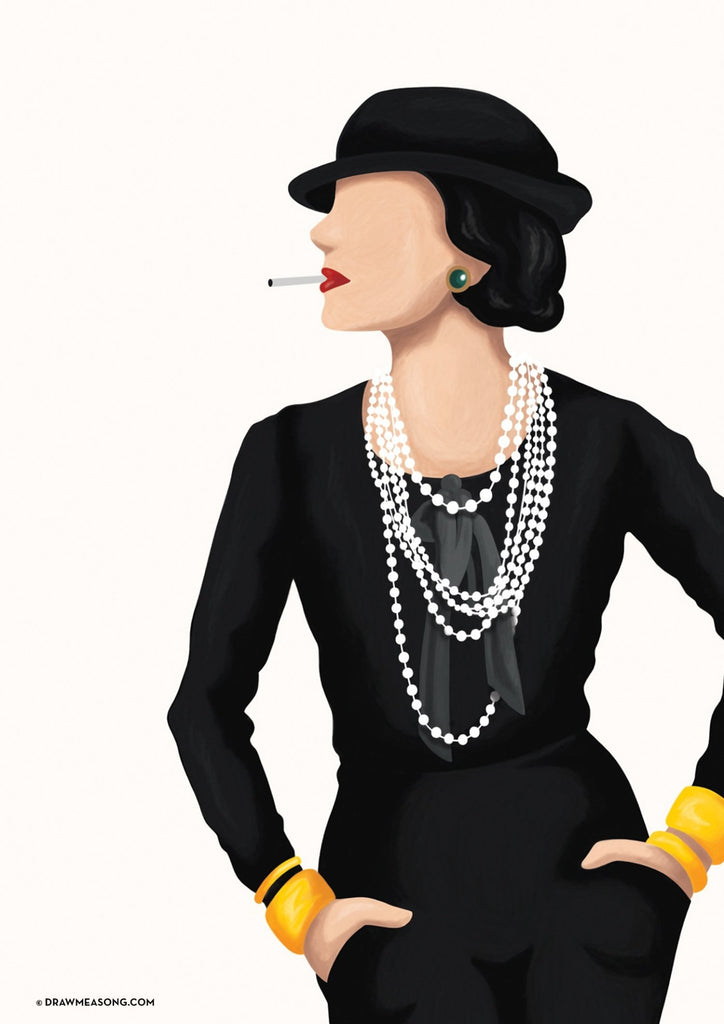 Coco Chanel Art Print by Draw Me a Song | Feminism Poster