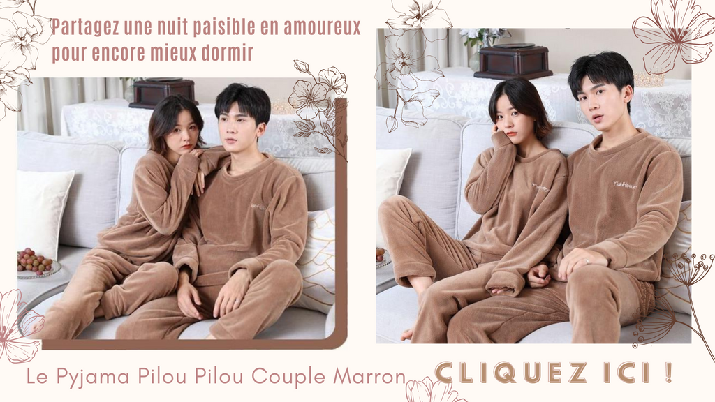 Pyjama Pilou Pilou Couple Marron