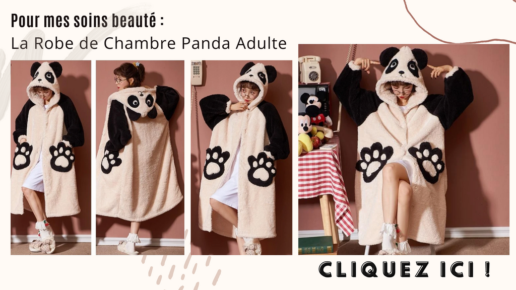 Robe de chambre panda adulte