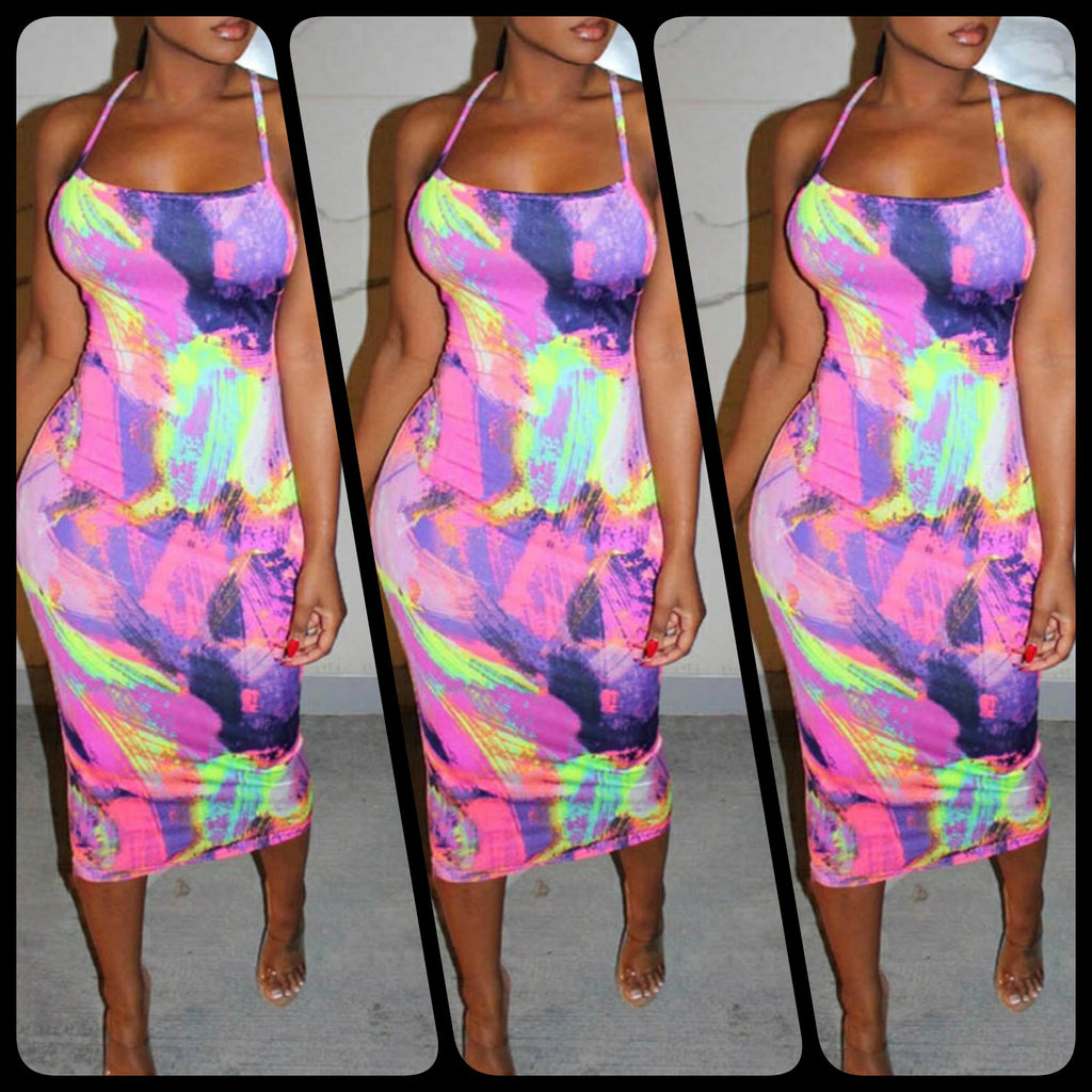 Colorful Tye Dye Maxi Dress – Just Like Paint Cosmetics Store