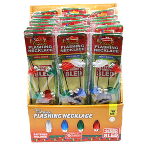 Christmas Classic Flashing Necklace Display (24CT) - 702478-24 - ABC Products Inc.