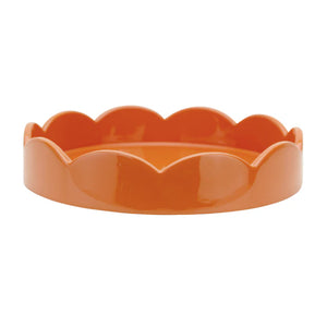 ORANGE SMALL ROUND SCALLOP TRAY - JAMES Private Label by Jimmy DeLaurentis