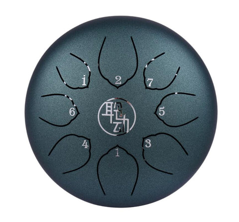 HLURU® Huashu Alloy Steel Tongue Drum Handpan Drum 8 Inch 8-Notes C-Key Percussion Instrument,Colored Contact Lenses