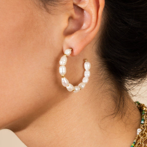 bijoux femme boucles d'oreilles perles