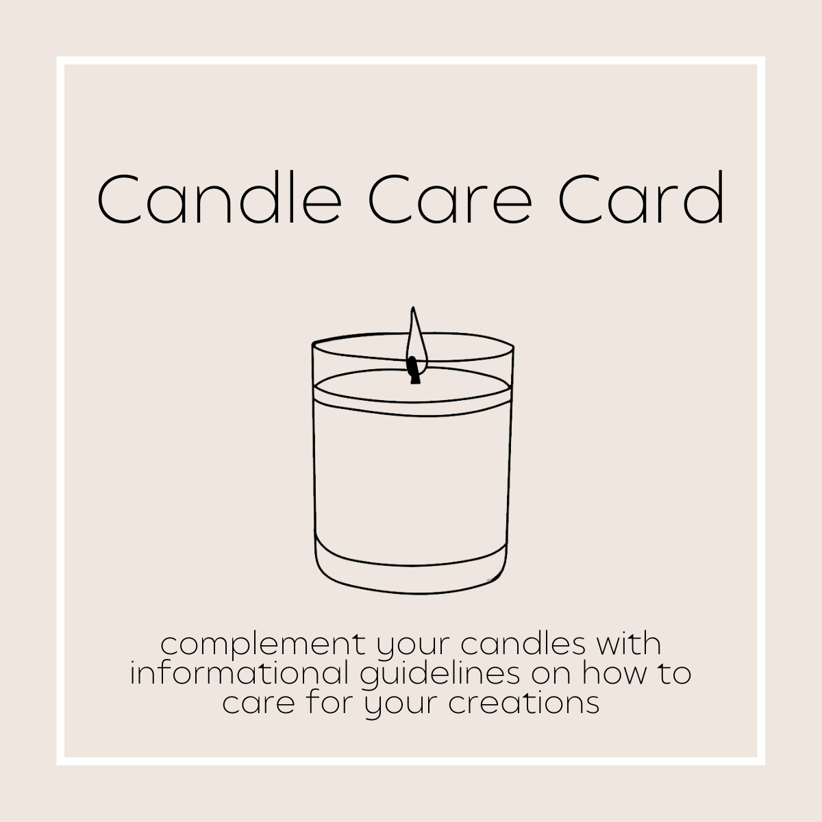 Candle Care Card | Simply Candle Supplies | Candle Making Supplies