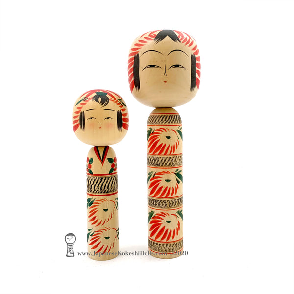 BRAND NEW Pair of Kokeshi Dolls by Yoshinori Niiyama. Quirky