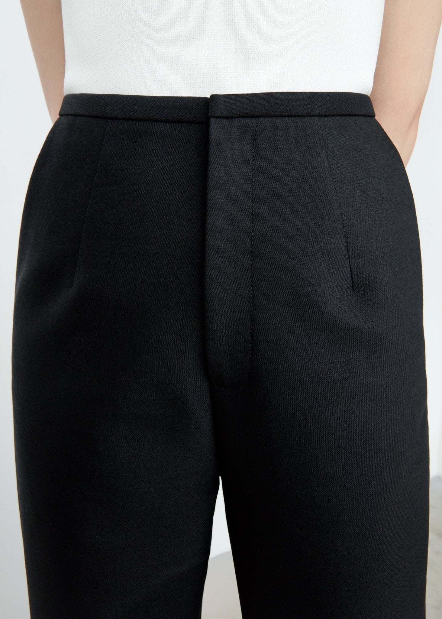 Heavy cotton trousers black – Totême