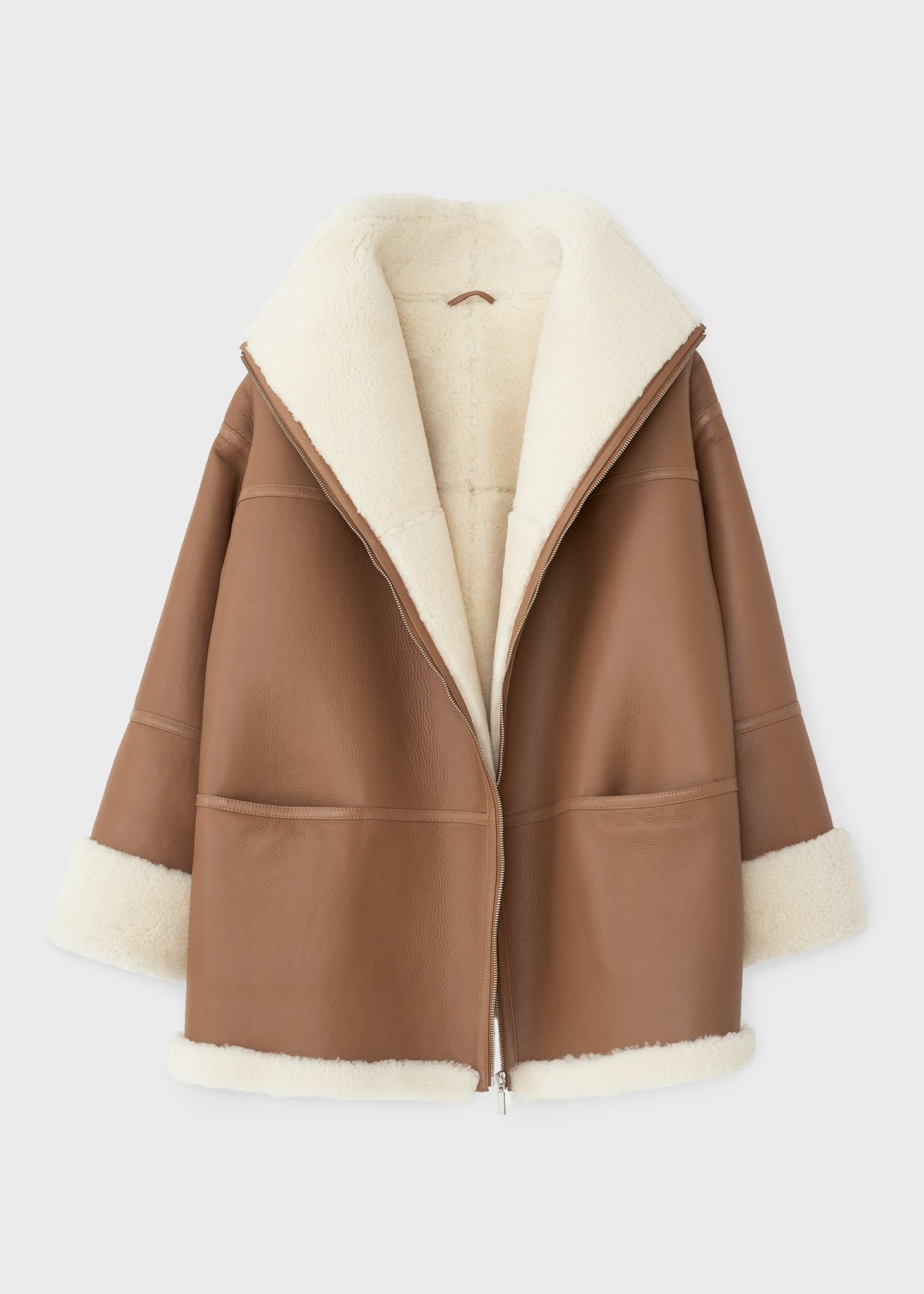 Menfi shearling jacket toffee – Totême