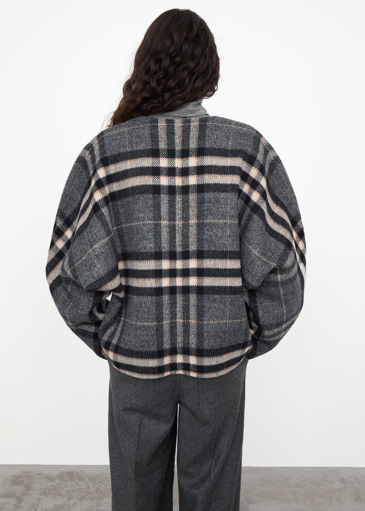 Doublé wool pullover check – Totême