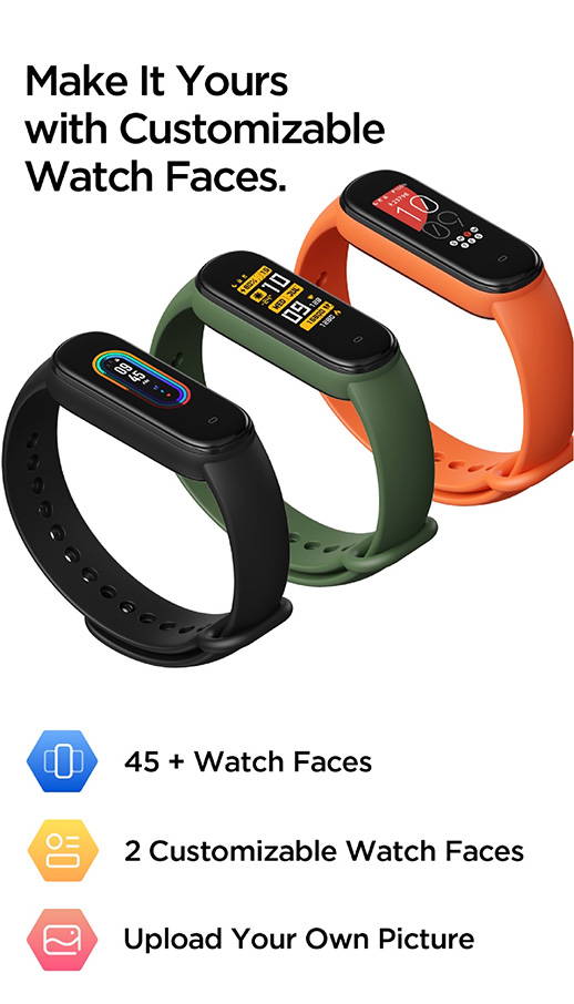 Amazfit Band 5 Customisable Watch Faces