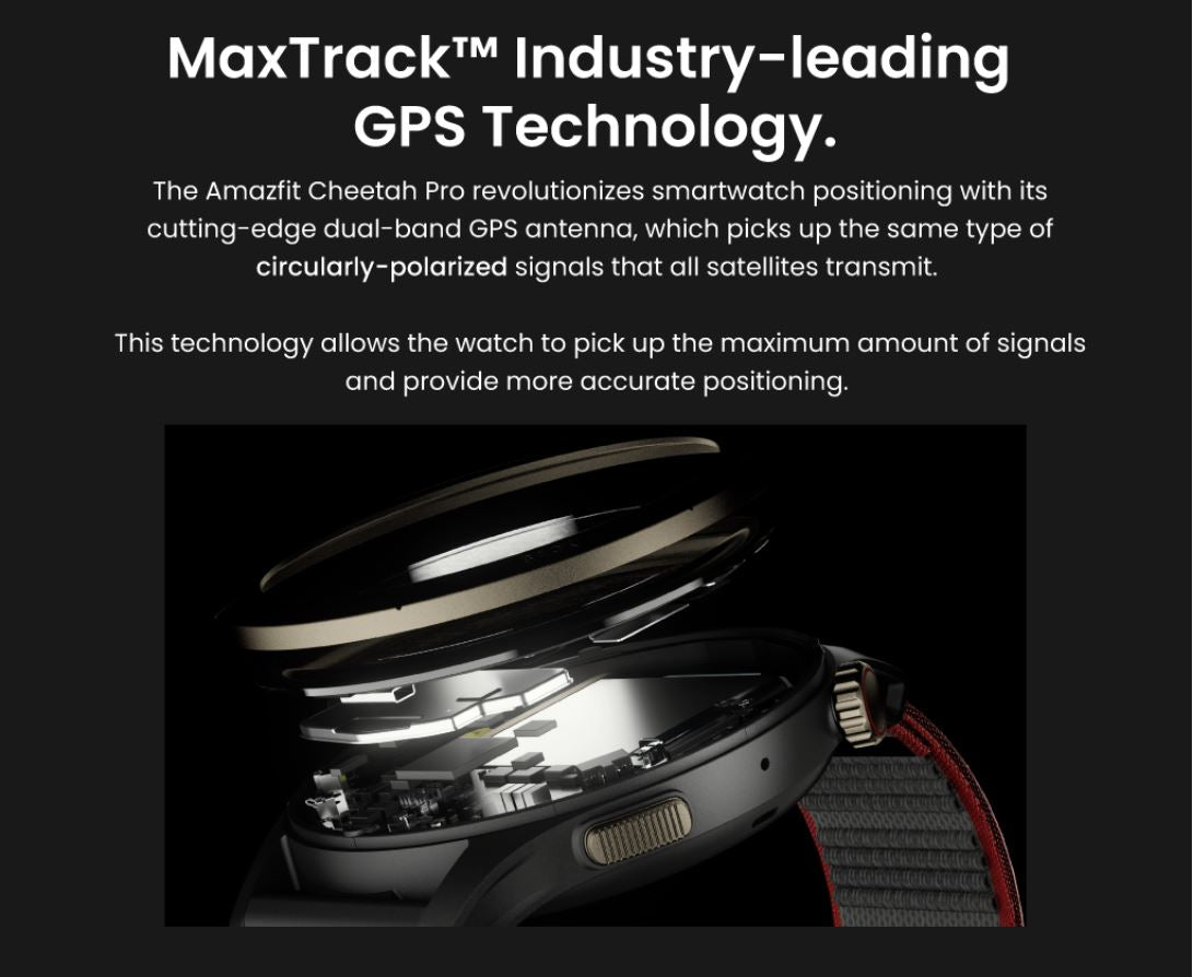 Amazfit Cheetah Pro Premium Running Smartwatch MaxTrack GPS