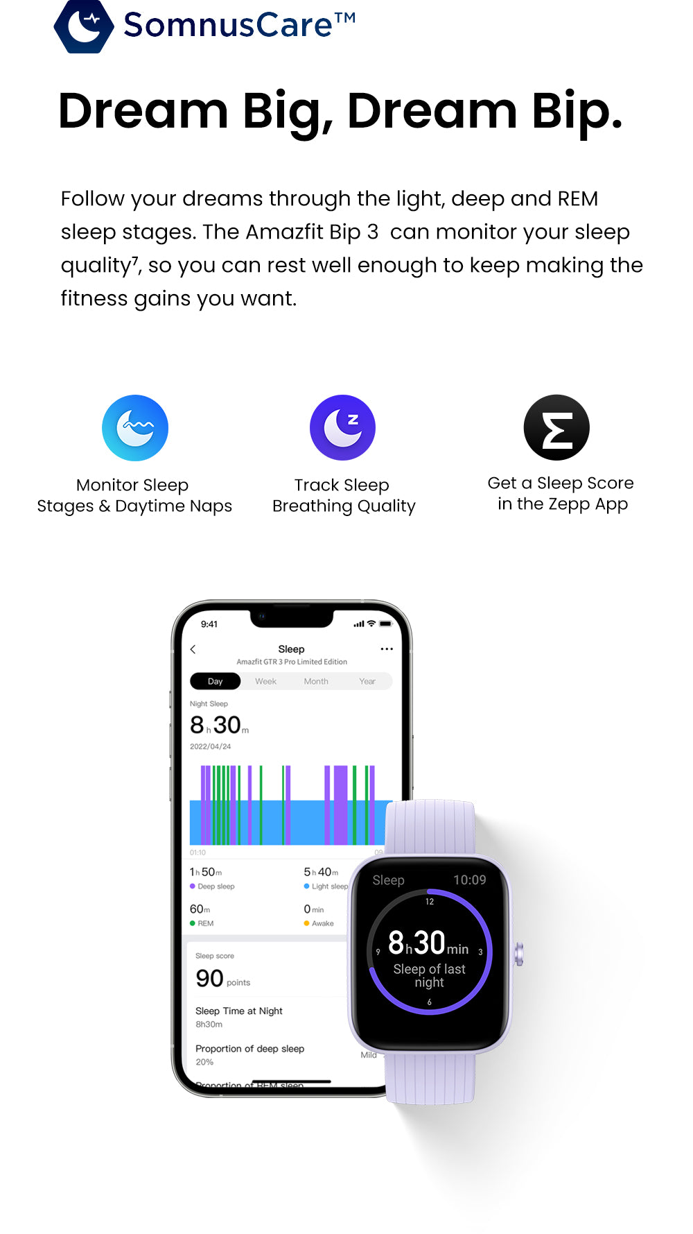 Amazfit BIP 3 Sleep Monitor