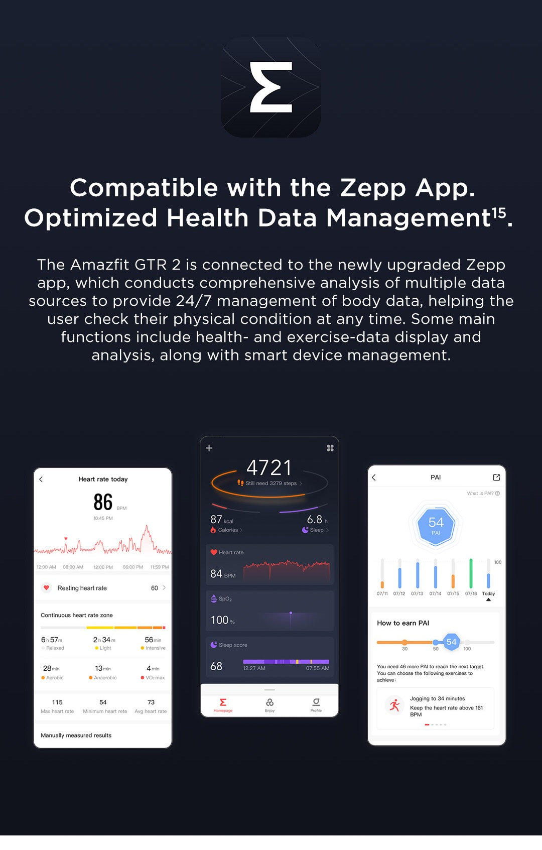 Amazfit GTR 2 Apps