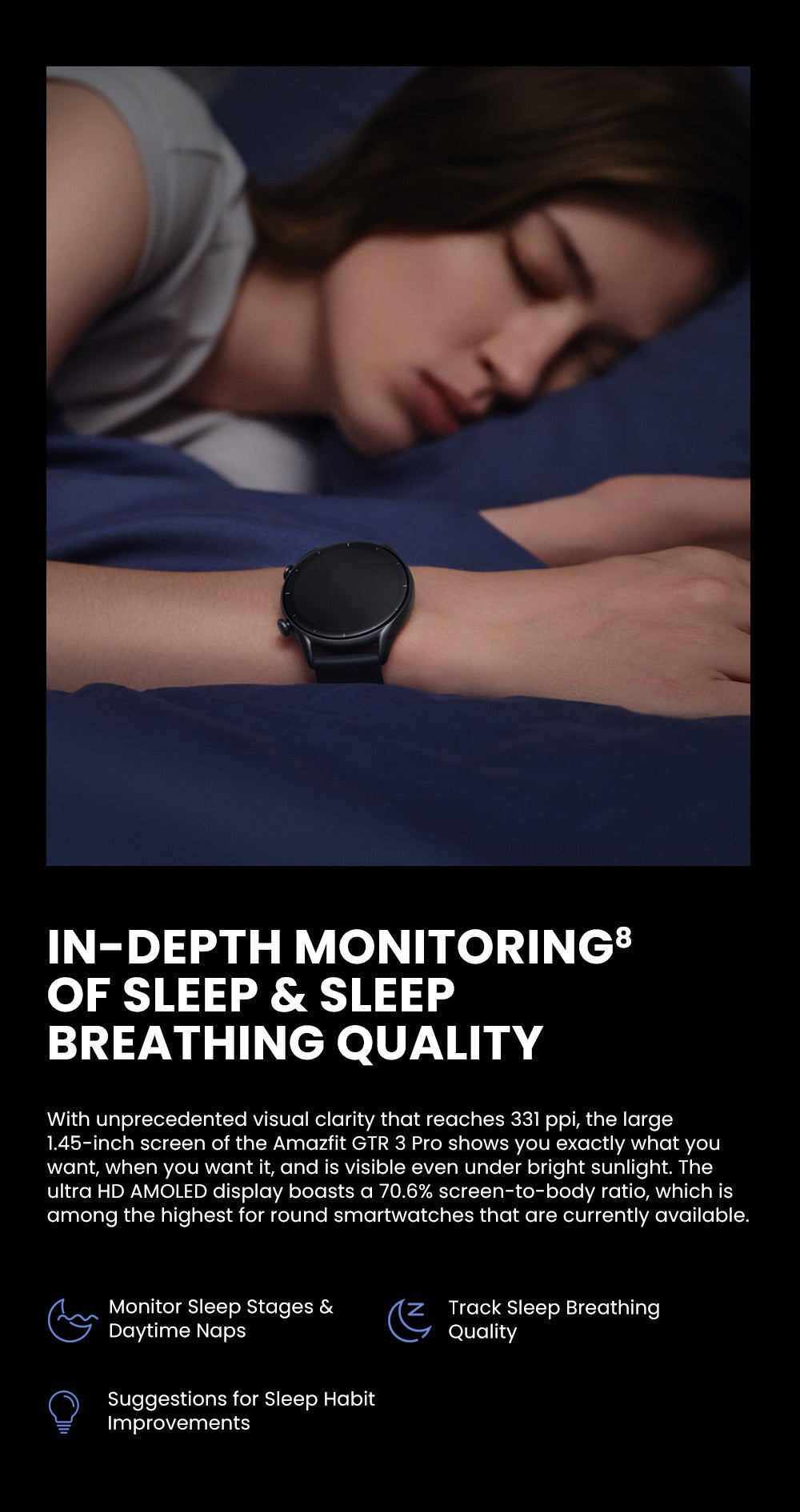 Amazfit GTR 3 Pro Sleep Monitor