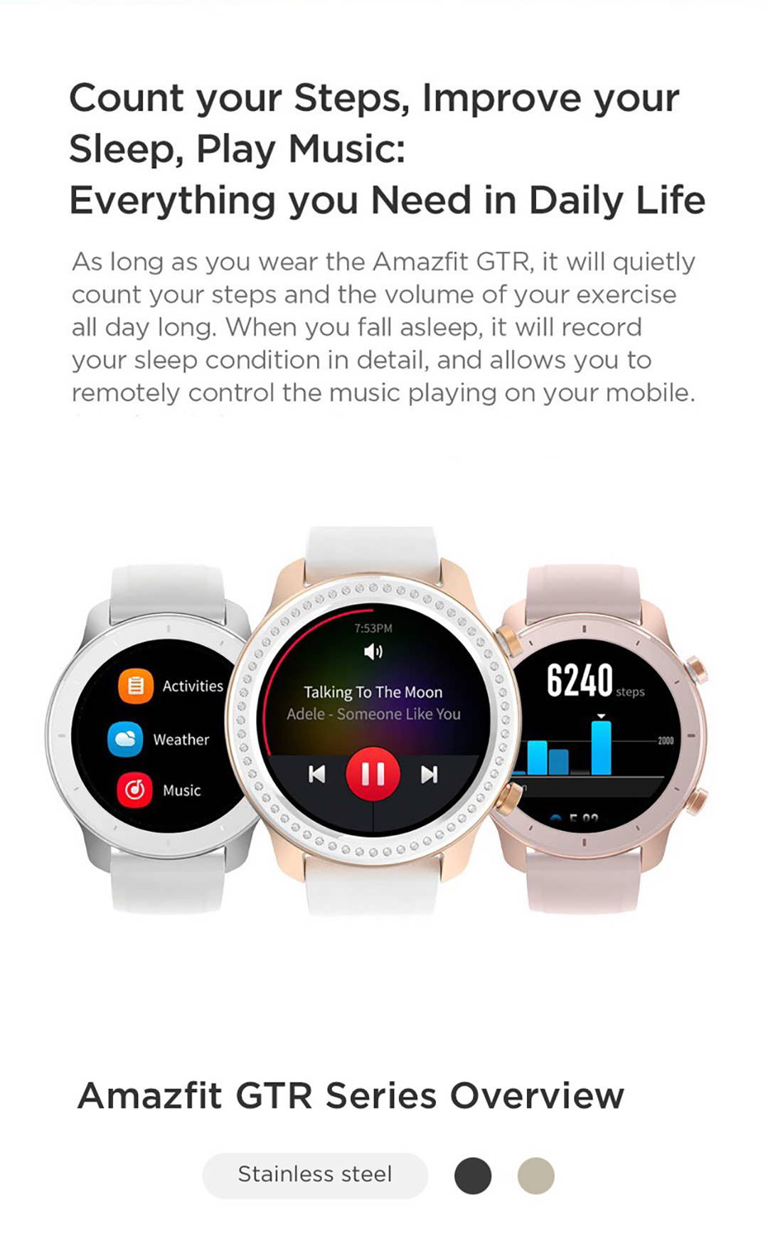 Amazfit GTR 42MM Features