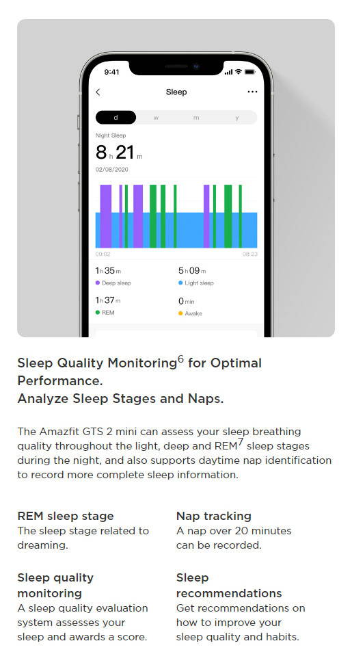 Amazfit GTS 2 Mini Sleep Monitor